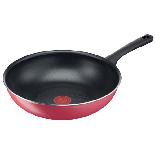 ティファール(T-fal) B55919 クランベリーレッド ウォックパン 28cm