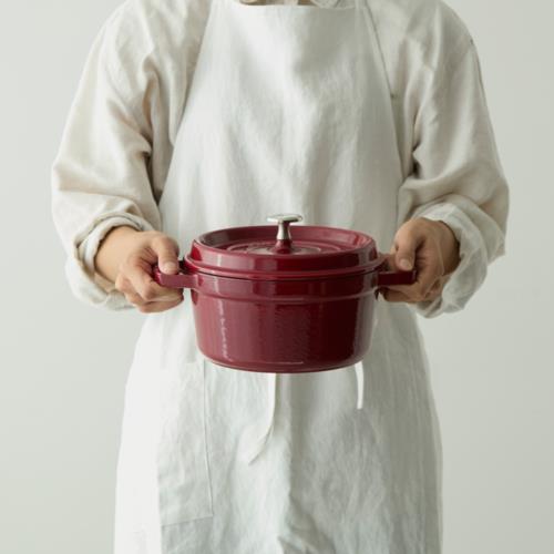 ストウブ(staub) STAUB ストウブ ピコ・ココット ラウンド 22cm 2.6L 限定色ボルドー IH対応 国内正規品 鋳物ホーロー鍋 生涯保証付き