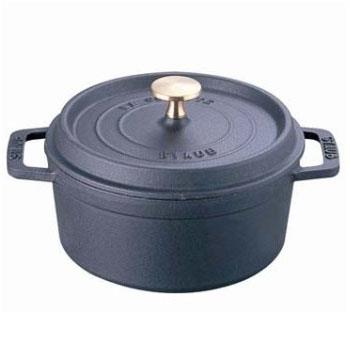 ストウブ(staub) ピコ ココット ラウンド IH対応 両手鍋 24cm 40500-241 ブラック