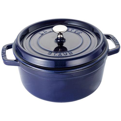 ストウブ(staub) ピコ ココット ラウンド IH対応 両手鍋 24cm 40510-283 グランブルー