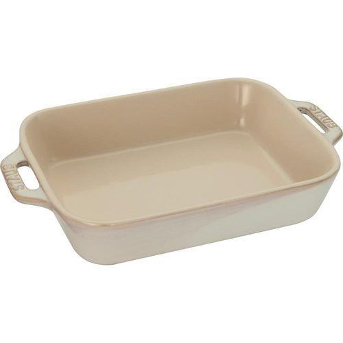 ストウブ(staub) ビンテージカラー レクタンギュラーディッシュ20cm アイボリー グラタン皿