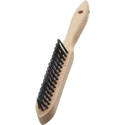 LESSMANN 120801 3行リベット 木柄ハンドブラシ 鋼線