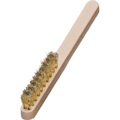 LESSMANN 126411 木柄真鍮4行ブラシ