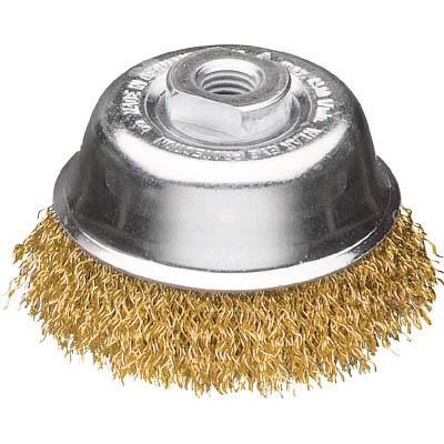 LESSMANN 423764 工業用カップブラシ Φ75 真鍮メッキ 線径0.25
