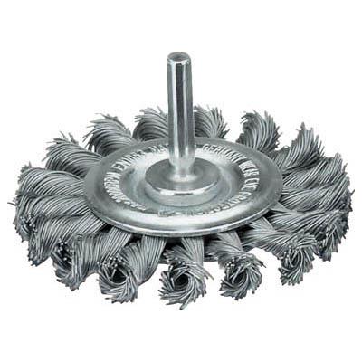 LESSMANN 417198 軸付ホイルブラシ Φ75 高張度鋼線 0.5