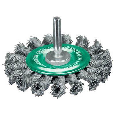 LESSMANN 417398 軸付ホイルブラシ Φ75 ステンレス線 0.5