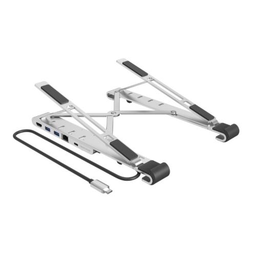 GREEN HOUSE(グリーンハウス) GH-MHC6B-SV 6in1 スタンド一体型ドッキングステーション