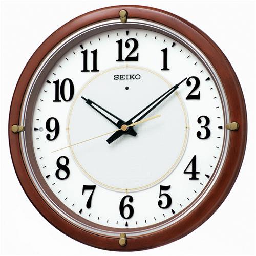 セイコー(SEIKO) KX240B 茶木地 夜でも見える 電波掛時計
