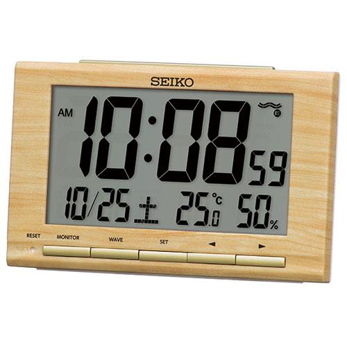 セイコー(SEIKO) SQ799B 薄茶木目模様 電波目覚まし時計