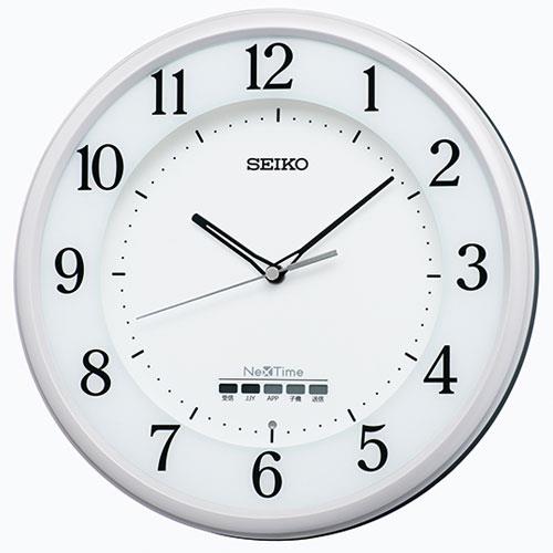 セイコー(SEIKO) ZS255W 白パール塗装 ネクスタイムシリーズ 電波掛け時計