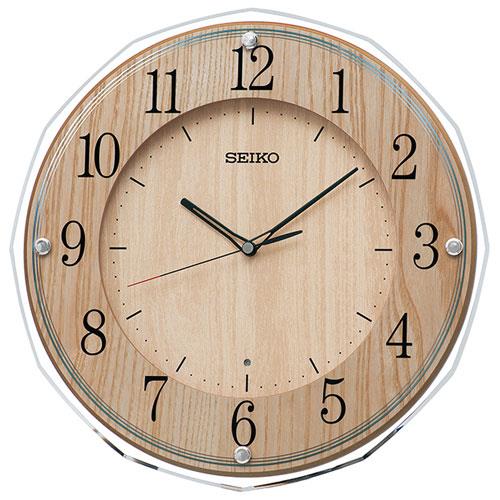 セイコー(SEIKO) KX270B MDF・つき板貼り薄茶木地塗装 電波掛け時計