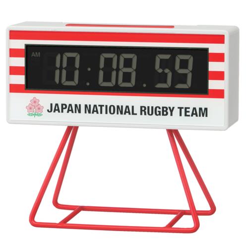 セイコー(SEIKO) AC801W ホワイト ラグビー日本代表モデルデジタル目覚まし時計 小 置き時計 掛け時計 目覚まし時計