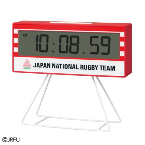 セイコー(SEIKO) AC802R レッド ラグビー日本代表モデルデジタル目覚まし時計 中 置き時計 掛け時計 目覚まし時計