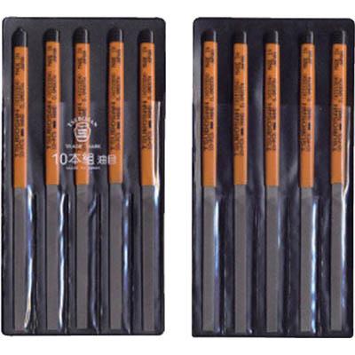 ツボサン HI010-04 組ヤスリ 10本組 平 油目