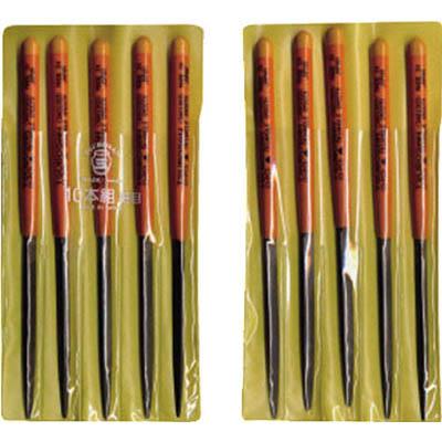 ツボサン SA010-03 組ヤスリ 10本組 三角 細目