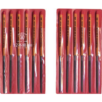 ツボサン HI012-01 組ヤスリ 12本組 平 荒目