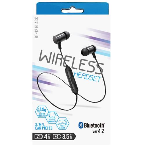 オズマ BT-12K ブラック Bluetoothステレオヘッドセット