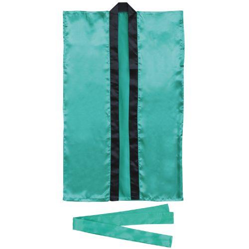 アーテック サテンロングハッピ 緑 S ハチマキ付 1143 [運動会][発表会][応援][応援団][チーム][ダンス][装飾][衣装][法被][半纏][エイサー][よさこい][お祭り][祭]