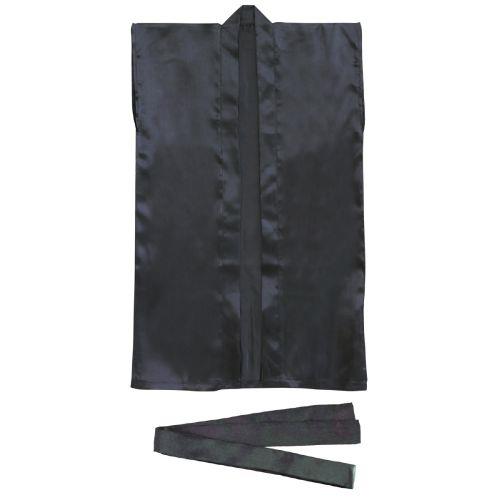 アーテック サテンロングハッピ 黒 S ハチマキ付 1146 [運動会][発表会][応援][応援団][チーム][ダンス][装飾][衣装][法被][半纏][エイサー][よさこい][お祭り][祭]