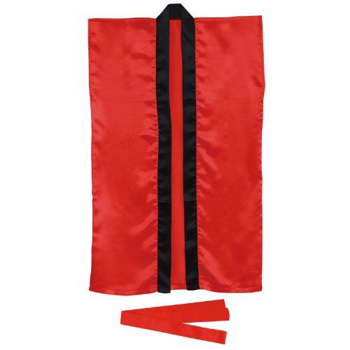 アーテック サテンロングハッピ 赤 L ハチマキ付 1147 [運動会][発表会][応援][応援団][チーム][ダンス][装飾][衣装][法被][半纏][エイサー][よさこい][お祭り][祭]