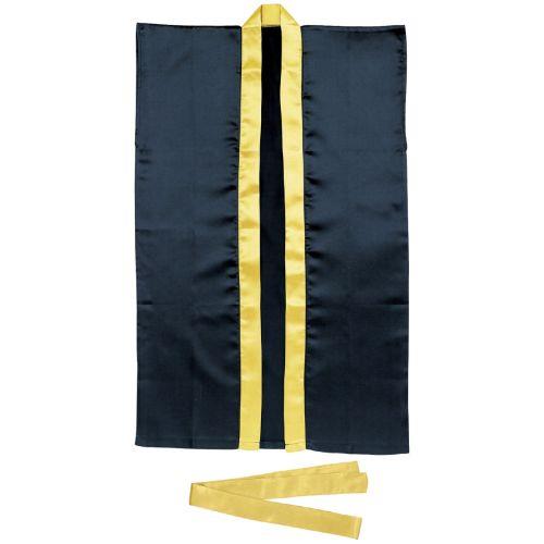 アーテック サテンロングハッピ黒 襟金 S ハチマキ金付 3150 [運動会][発表会][応援][応援団][チーム][ダンス][装飾][衣装][法被][半纏][エイサー][よさこい][お祭り][祭]