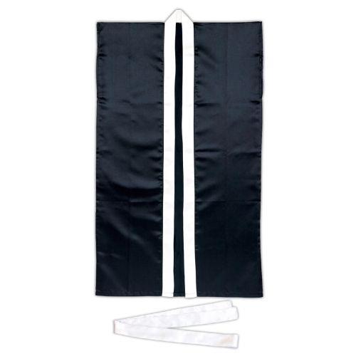 アーテック サテンロングハッピ黒 襟銀 S ハチマキ銀付 3151 [運動会][発表会][応援][応援団][チーム][ダンス][装飾][衣装][法被][半纏][エイサー][よさこい][お祭り][祭]