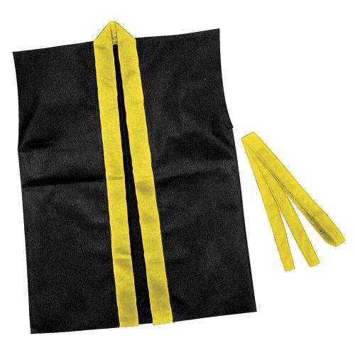 アーテック カラー不織布ハッピ子供用袖無 S黒 黄襟 3264 [運動会][発表会][応援][応援団][チーム][ダンス][装飾][衣装][法被][半纏][エイサー][よさこい][お祭り][祭]