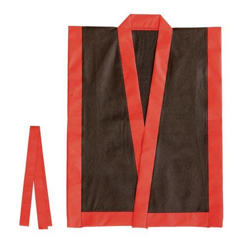 アーテック カラー不織布 エイサー打掛 黒 襟赤 J 帯付 4126 [運動会][発表会][応援][応援団][チーム][ダンス][装飾][衣装][法被][半纏][エイサー][よさこい][お祭り][祭]