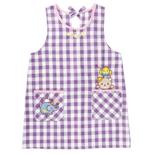 アーテック アニマルギンガムチェックエプロン パープル 9537 [日用品][日常][生活][エプロン][料理][ギンガムチェック][動物]