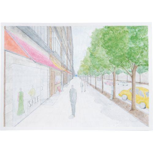 アーテック 一点透視シートA4 10枚組 13140 [美術][一点透視][イラスト][透視法][アナログ][補助線][用紙][作画][中学][高校]