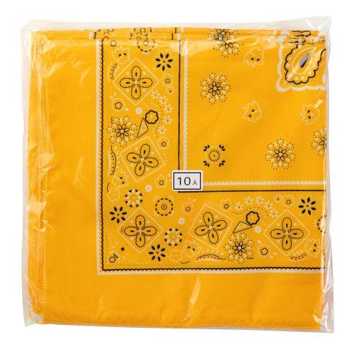 アーテック バンダナ 黄 10枚組 18172 [運動会][発表会][イベント][体育祭][学芸会][チームカラー][応援][調理実習][料理]