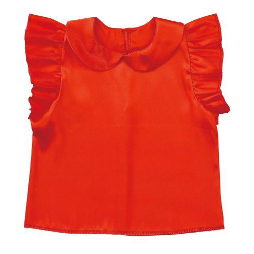 アーテック ソフトサテン 丸襟付フリフリシャツ 赤 18320 [発表会][学芸会][素材][衣装][衣装ベース][ハロウィン][コスプレ][仮装][子ども][安い]