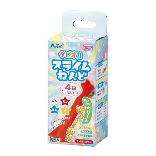 アーテック タピオカスライムねんど 4色セット 23291 [ねんど][工作][ねんど][粘土][夏休み][クラフト][日本製][軽量][のびる][スライム][タピオカ]