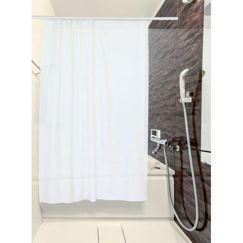アーテック シャワーカーテン ホワイト 130×178cm フック付き 33000 [カーテン][パーテーション][シャワーカーテン][浴室][防水][お風呂][ブラインド][目隠し][撥水][飛散防止]