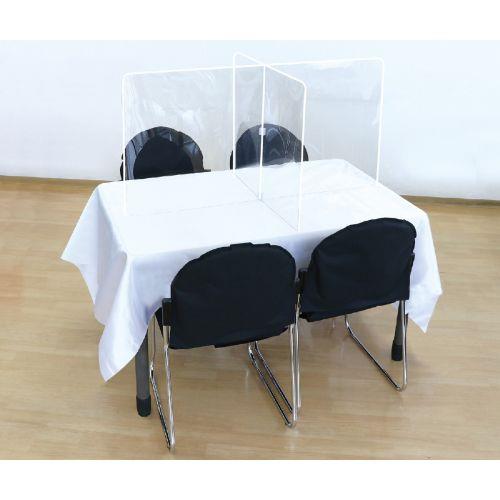 アーテック 飛沫防止十字型卓上パーテーション 長方形タイプ 51229 [飛沫防止][卓上パーテーション][衛生用品][飛沫防止][感染対策][パーテーション][パネル][テーブル][学校][オフィス][飲食店][仕切り]