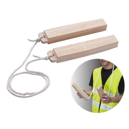 アーテック 拍子木 ひも付 71232 [防犯用品][交通安全][防災][防犯][パトロール][見回り][火の用心][火事][拍子木]