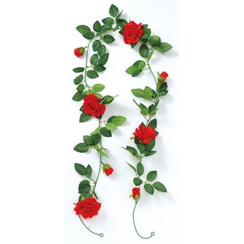 アーテック フェイクグリーン ガーランド バラ 赤 75214 [ディスプレイ][展示][装飾][イベント][飾り][お祭り][デコレーション][造花][フェイクグリーン]