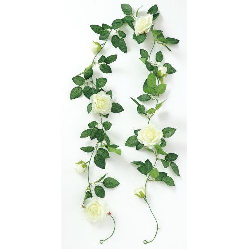 アーテック フェイクグリーン ガーランド バラ 白 75216 [ディスプレイ][展示][装飾][イベント][飾り][お祭り][デコレーション][造花][フェイクグリーン]