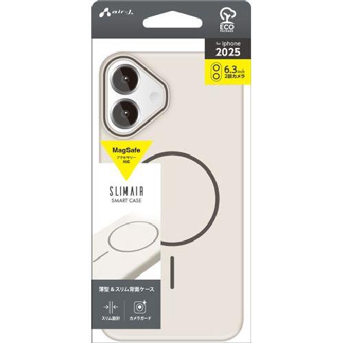 エアージェイ(air-j) AC-P25-SP-WH ホワイト iPhone 17用 MagSafeアクセサリー対応 薄型&スリム背面ケース