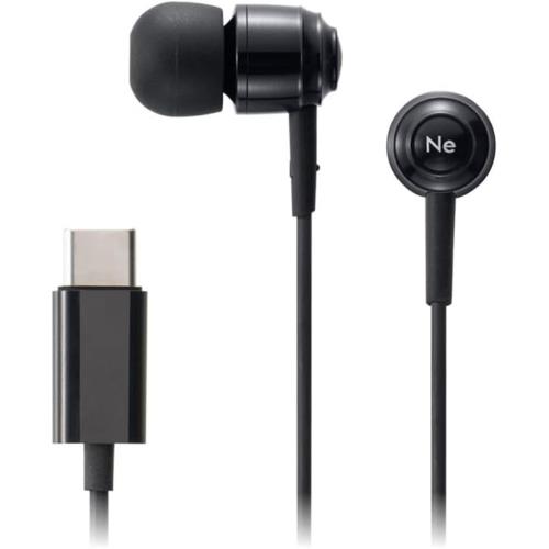 ラディウス(radius) HP-Q10CK ブラック 有線イヤホン USB-C 高剛性アルミニウム採用