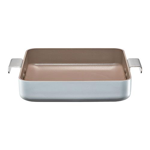 ドクターハウス Dr.HOWS ドクターハウス プレーティング 両手フライパン スクエア型 22cm アイスブルー 韓国発 ガス火IH対応 PFOAPFOSフリー