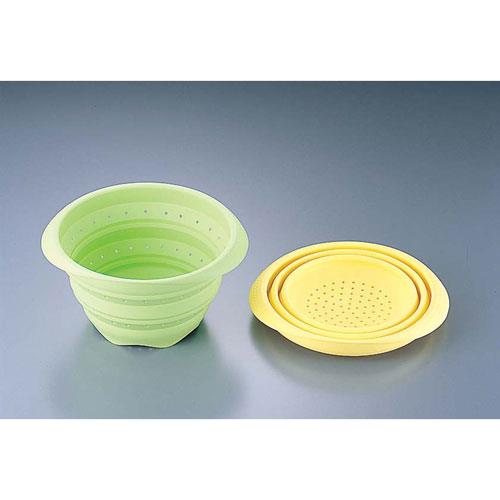 河西 シリコン おりたたみ水切リボウル イエロー