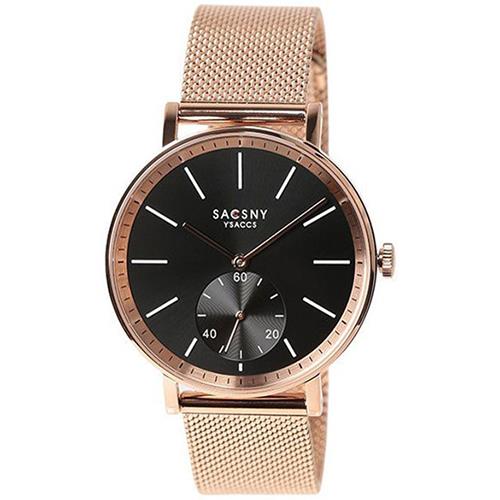 【長期保証付】サクスニーイザック(SACCSNYYSACCS) SYA15145R-BKM ブラック SACCSNY Y’SACCS サクスニーイザック アナログ メンズ腕時計 国内正規品