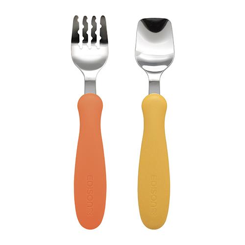 エジソン KJ2835 パンプキン&キャロット 1.5歳ごろ~ フォーク&スプーン