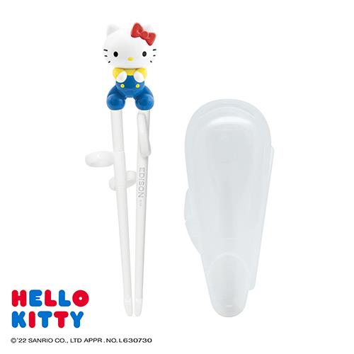 エジソン KJ1033134 ホワイト 2歳ごろ~就学前 エジソンのお箸I ケース付 ハローキティ レトロ 右手用