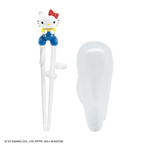 エジソン KJ1033135 ホワイト 2歳ごろ~就学前 エジソンのお箸I ケース付 ハローキティ レトロ 左手用