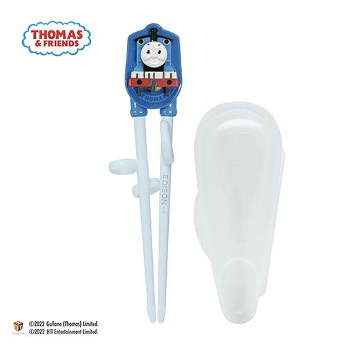 エジソン KJ1033123 ブルー 2歳ごろ~就学前 エジソンのお箸I ケース付 トーマスのマスコット付きのお箸