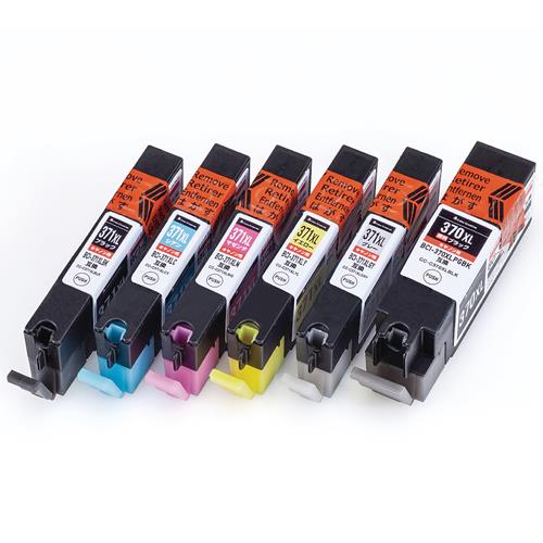 エレコム(ELECOM) CC-C370371XL6ST 6色パック BCI-371XL+370XL/6MP互換インクカートリッジ CANON用