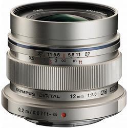 【長期保証付】OM SYSTEM M.ZUIKO DIGITAL ED 12mm F2.0 シルバー マイクロフォーサーズマウント 大口径広角単焦点レンズ