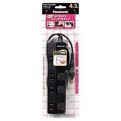 パナソニック(Panasonic) WHS25349BP ブラック ザ・タップZ 4個口 3m
